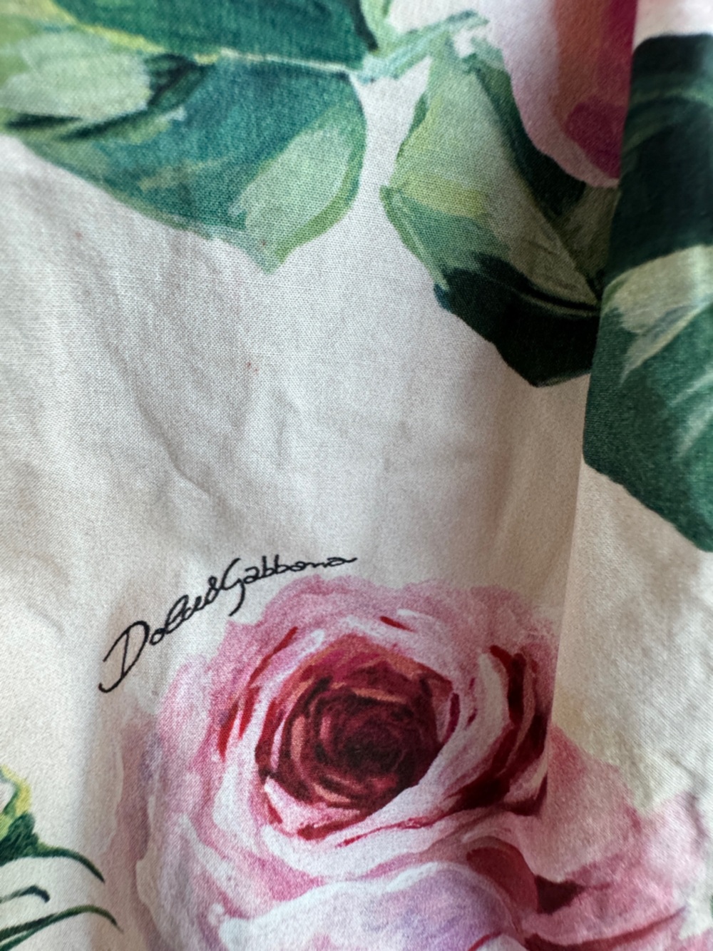 Dolce & Gabbana Girls' Pink Rose Butterly Print Cotton Sundress Sz 11/12 - Picture 10 of 14